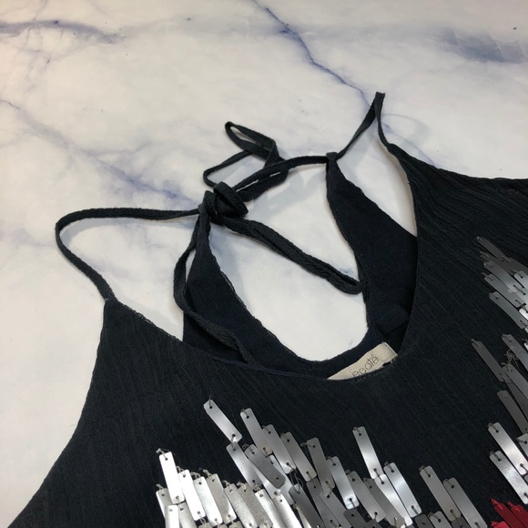 Urban Outfitters Ecote Navy Blue Sequin Tank Top - Picture 7 of 8